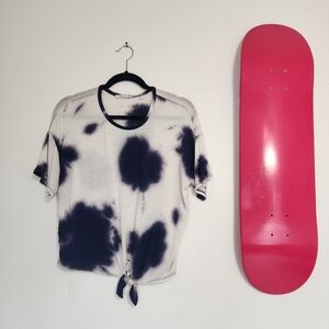 Tie-Dye Black and White Top
